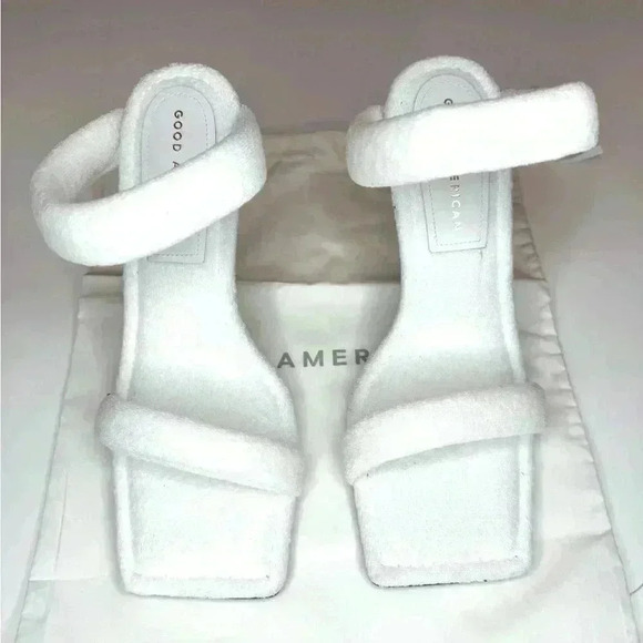 Good American Women's Terry Slip On High Heel Sandals Size 7.5 - Picture 2 of 10